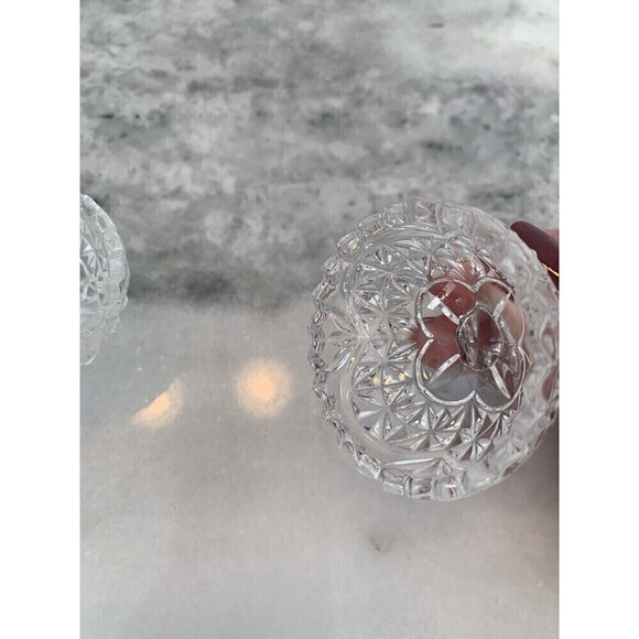 Hofbauer German Byrde Bird Crystal Miniature Sawtooth Lidded Trinket Box Germany - Picture 8 of 12